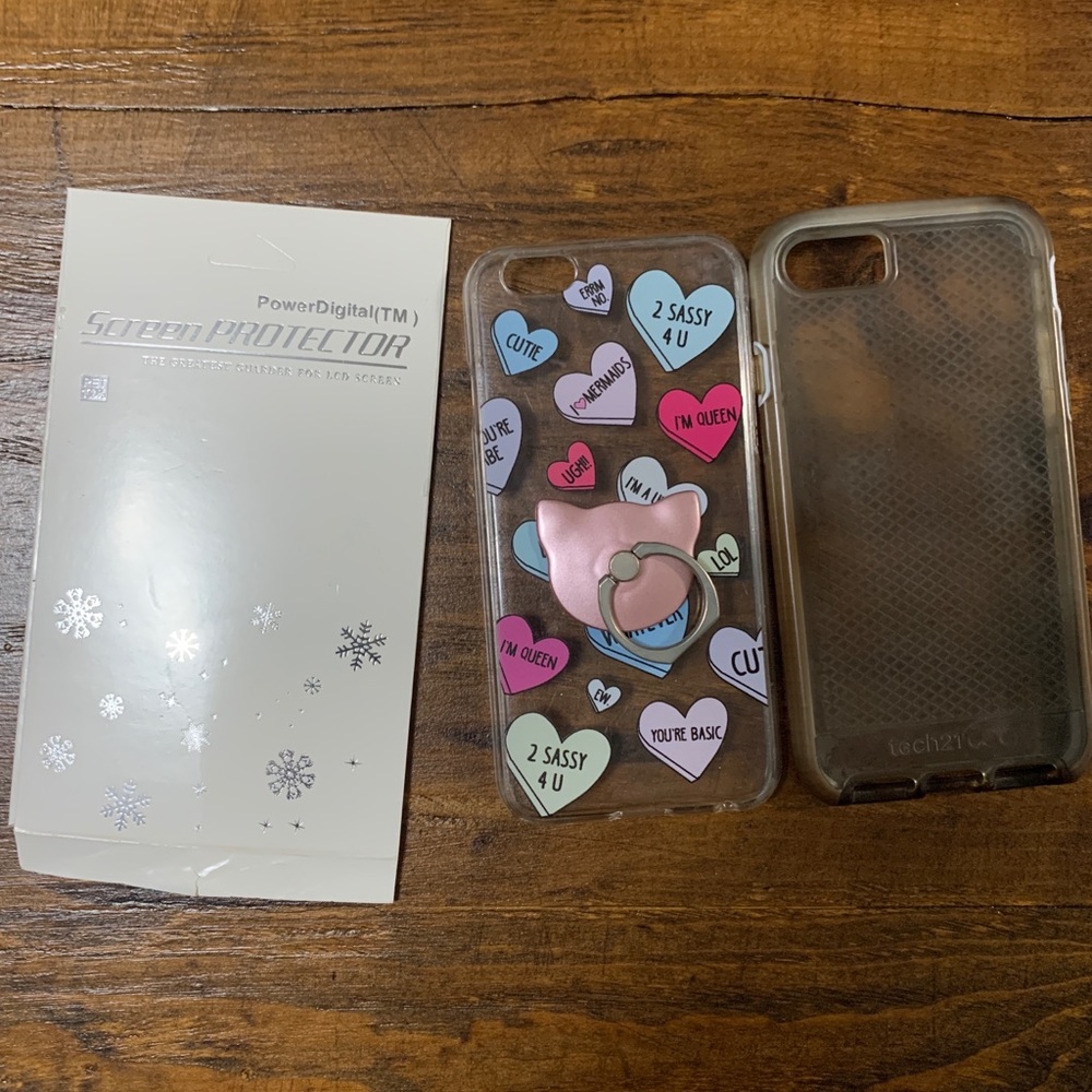 iPhone 7 cases and glitter screen protector